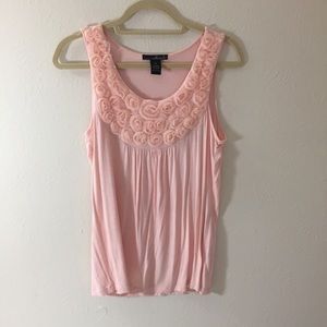 Willi Smith pink floral tank top